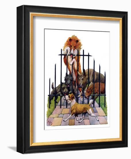 "Dog and His Bone,"March 5, 1927-Robert L. Dickey-Framed Giclee Print