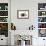 Dog and Lamb, Border Collie Sitting Between Two Cross-null-Framed Photographic Print displayed on a wall