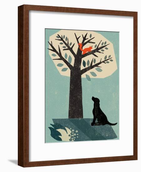 Dog and Squirrel-Rocket 68-Framed Premium Giclee Print