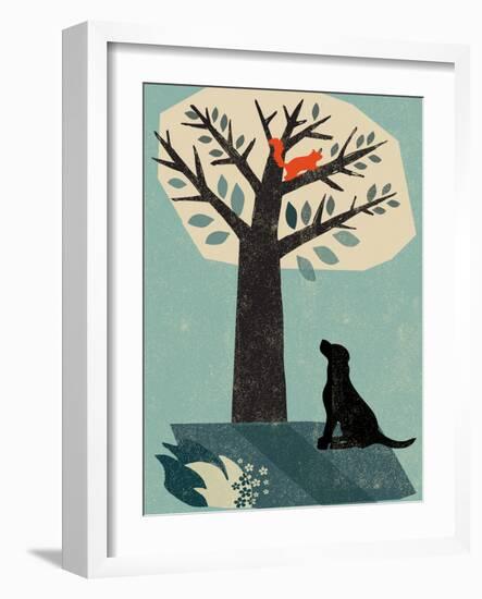 Dog and Squirrel-Rocket 68-Framed Premium Giclee Print