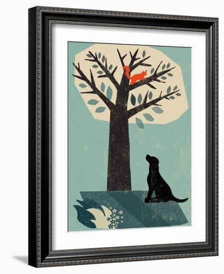 Dog and Squirrel-Rocket 68-Framed Premium Giclee Print