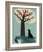 Dog and Squirrel-Rocket 68-Framed Giclee Print