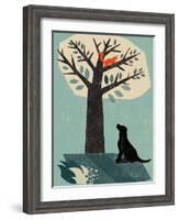 Dog and Squirrel-Rocket 68-Framed Giclee Print