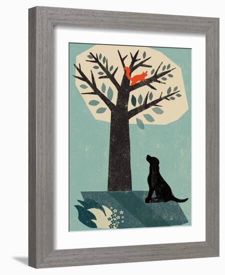 Dog and Squirrel-Rocket 68-Framed Giclee Print