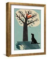Dog and Squirrel-Rocket 68-Framed Giclee Print