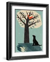 Dog and Squirrel-Rocket 68-Framed Giclee Print