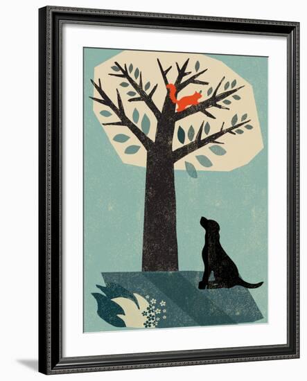 Dog and Squirrel-Rocket 68-Framed Giclee Print