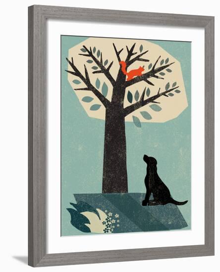 Dog and Squirrel-Rocket 68-Framed Giclee Print