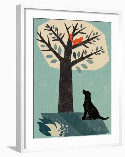 Dog and Squirrel-Rocket 68-Framed Giclee Print