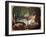 Dog and Swans (Oil on Canvas)-Jean-Baptiste Oudry-Framed Giclee Print