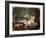 Dog and Swans (Oil on Canvas)-Jean-Baptiste Oudry-Framed Giclee Print