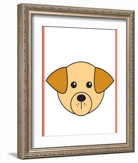 Dog - Animaru Cartoon Animal Print-Animaru-Framed Art Print