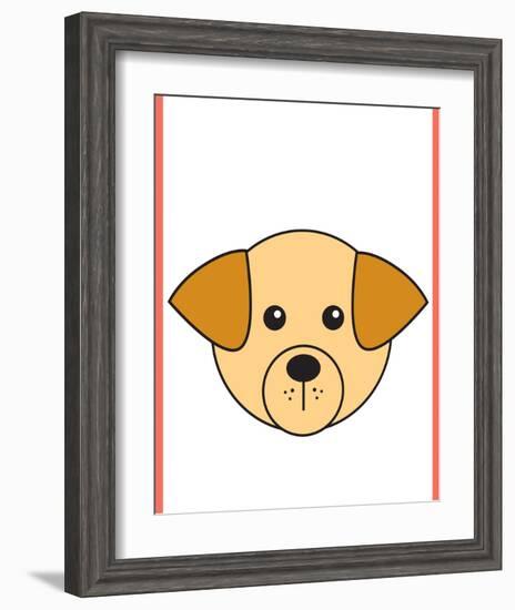 Dog - Animaru Cartoon Animal Print-Animaru-Framed Art Print