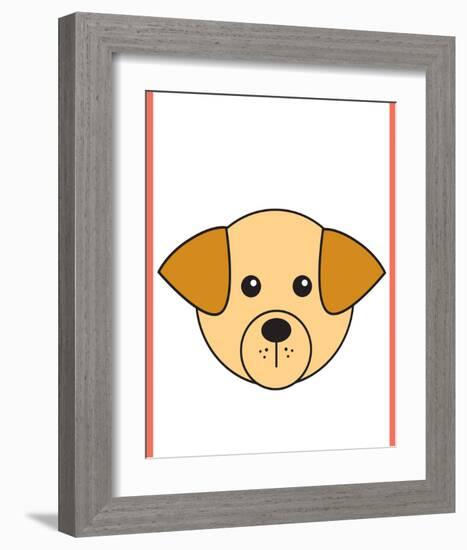 Dog - Animaru Cartoon Animal Print-Animaru-Framed Art Print