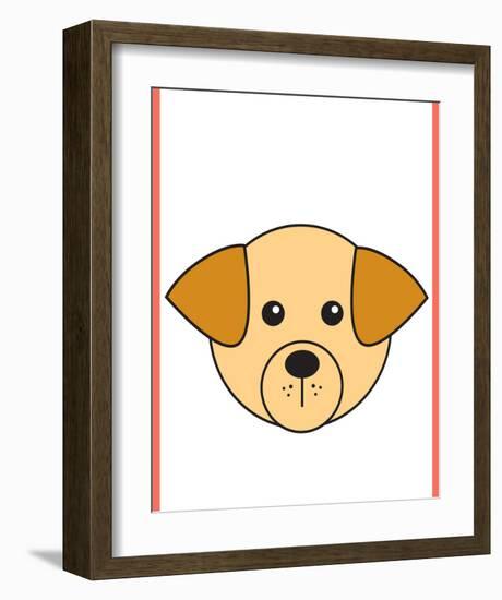 Dog - Animaru Cartoon Animal Print-Animaru-Framed Art Print