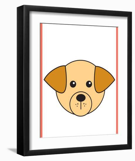 Dog - Animaru Cartoon Animal Print-Animaru-Framed Art Print