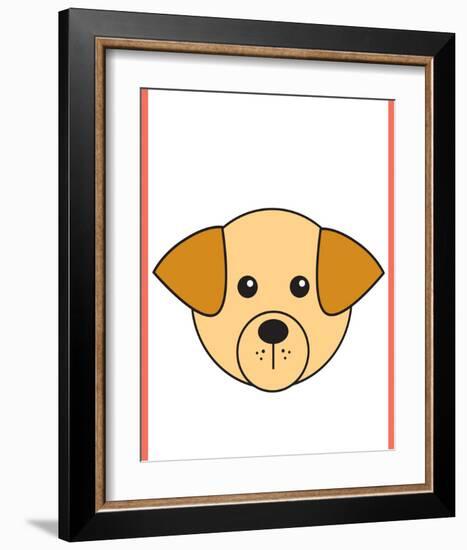 Dog - Animaru Cartoon Animal Print-Animaru-Framed Art Print