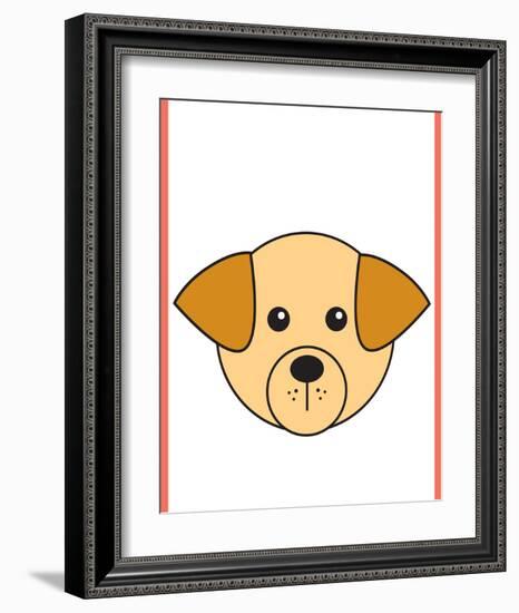 Dog - Animaru Cartoon Animal Print-Animaru-Framed Art Print