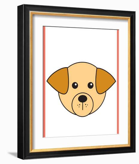 Dog - Animaru Cartoon Animal Print-Animaru-Framed Art Print