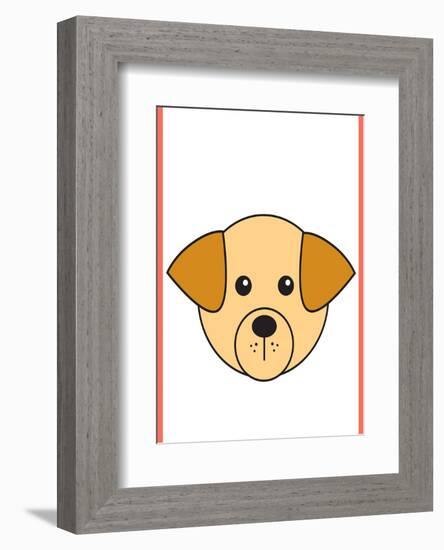 Dog - Animaru Cartoon Animal Print-Animaru-Framed Giclee Print