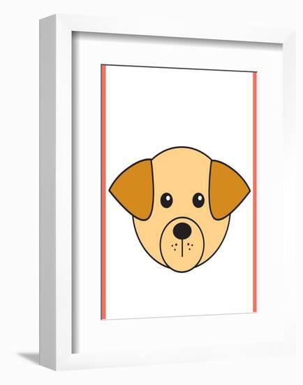 Dog - Animaru Cartoon Animal Print-Animaru-Framed Giclee Print