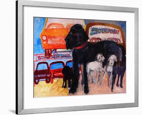 Dog at the Used Car Lot, Rex-Brenda Brin Booker-Framed Giclee Print