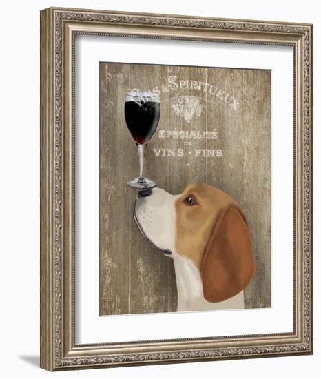 Dog Au Vin Beagle-Fab Funky-Framed Art Print