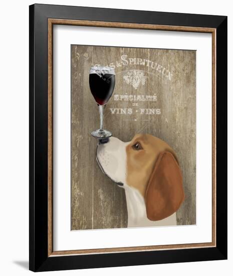 Dog Au Vin Beagle-Fab Funky-Framed Art Print