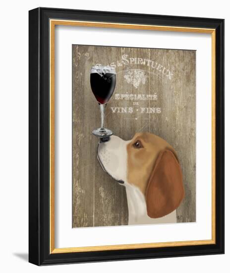 Dog Au Vin Beagle-Fab Funky-Framed Art Print