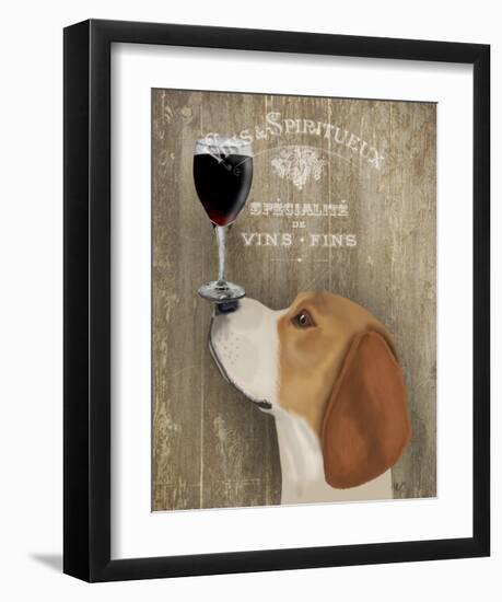 Dog Au Vin Beagle-Fab Funky-Framed Art Print