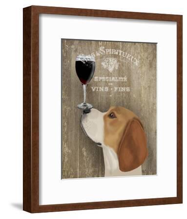 Dog Au Vin Beagle by Fab Funky Dog Print 13x19