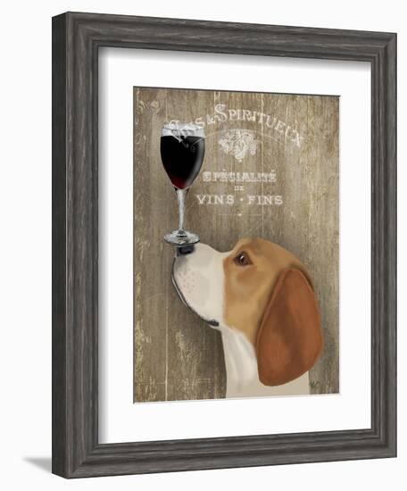 Dog Au Vin Beagle-Fab Funky-Framed Art Print