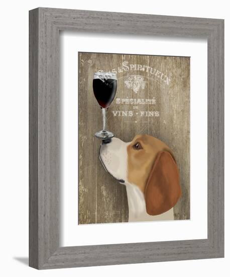 Dog Au Vin Beagle-Fab Funky-Framed Art Print