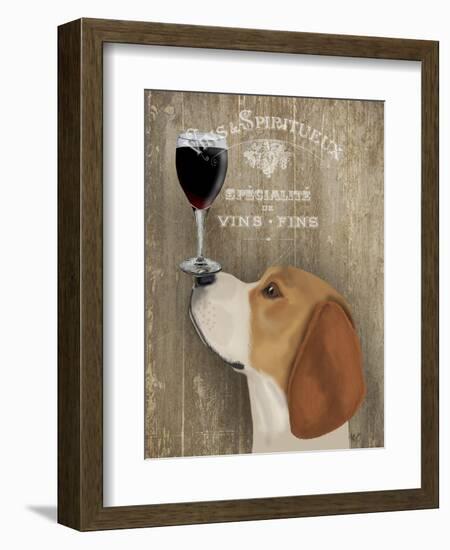 Dog Au Vin Beagle-Fab Funky-Framed Art Print