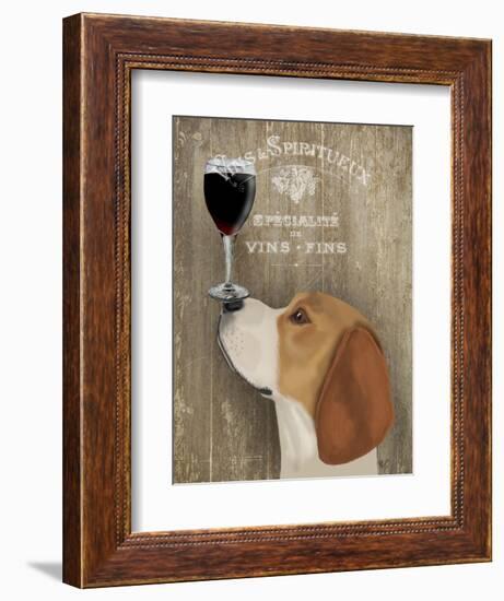 Dog Au Vin Beagle-Fab Funky-Framed Art Print