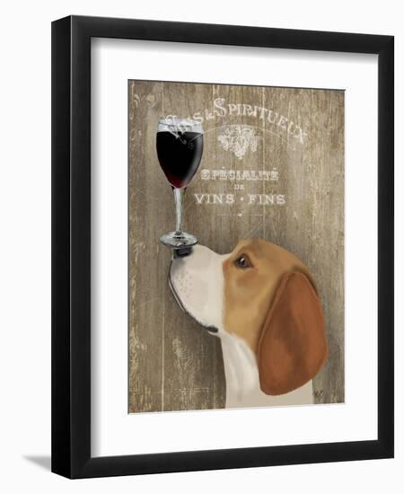 Dog Au Vin Beagle-Fab Funky-Framed Art Print