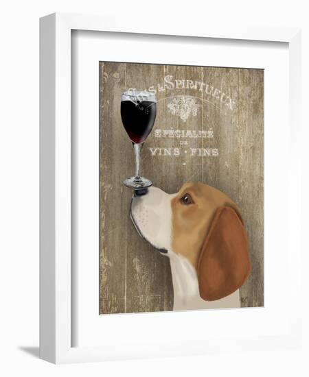 Dog Au Vin Beagle-Fab Funky-Framed Art Print