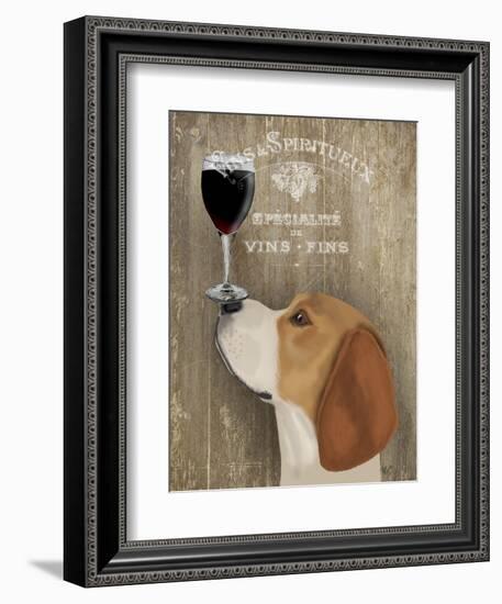 Dog Au Vin Beagle-Fab Funky-Framed Art Print