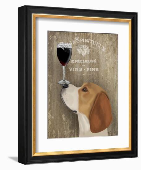 Dog Au Vin Beagle-Fab Funky-Framed Art Print