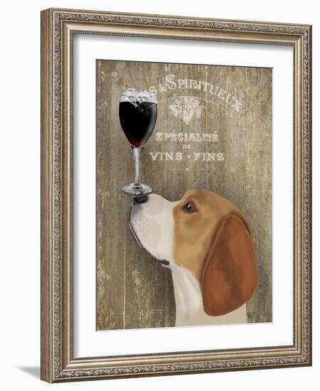 Dog Au Vin Beagle-Fab Funky-Framed Art Print