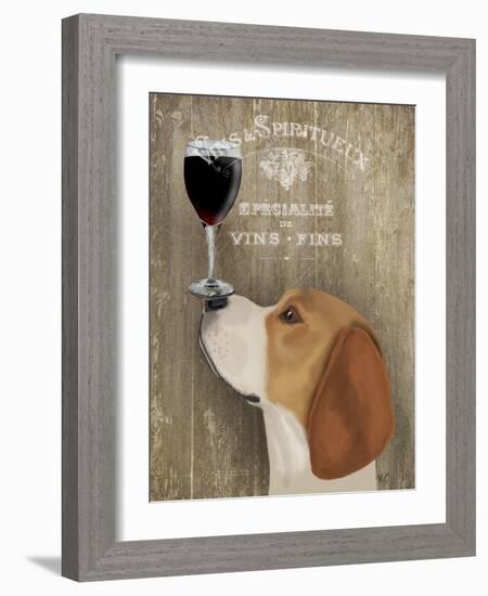 Dog Au Vin Beagle-Fab Funky-Framed Art Print