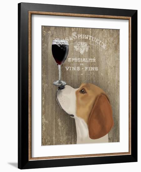 Dog Au Vin Beagle-Fab Funky-Framed Art Print