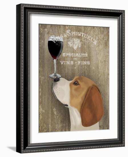 Dog Au Vin Beagle-Fab Funky-Framed Art Print