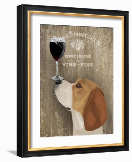 Dog Au Vin Beagle-Fab Funky-Framed Art Print