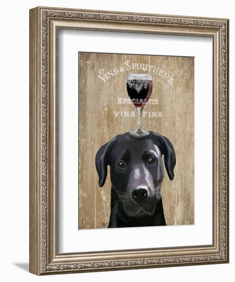 Dog Au Vin Black Labrador-Fab Funky-Framed Art Print