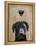 Dog Au Vin Black Labrador-Fab Funky-Framed Stretched Canvas