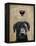 Dog Au Vin Black Labrador-Fab Funky-Framed Stretched Canvas