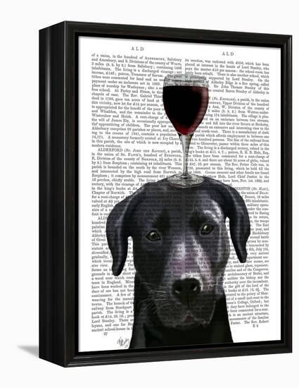 Dog Au Vin Black Labrador-Fab Funky-Framed Stretched Canvas