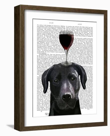 Dog Au Vin Black Labrador-Fab Funky-Framed Art Print