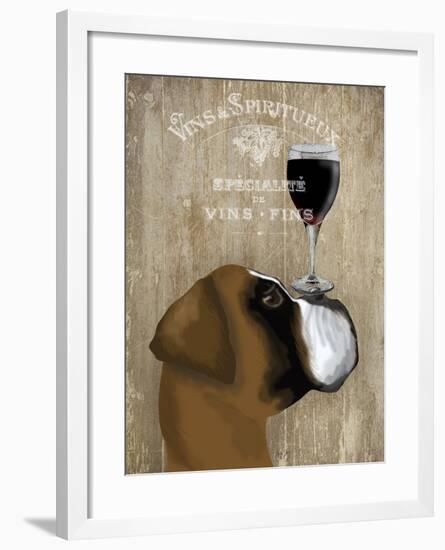 Dog Au Vin Boxer-Fab Funky-Framed Art Print